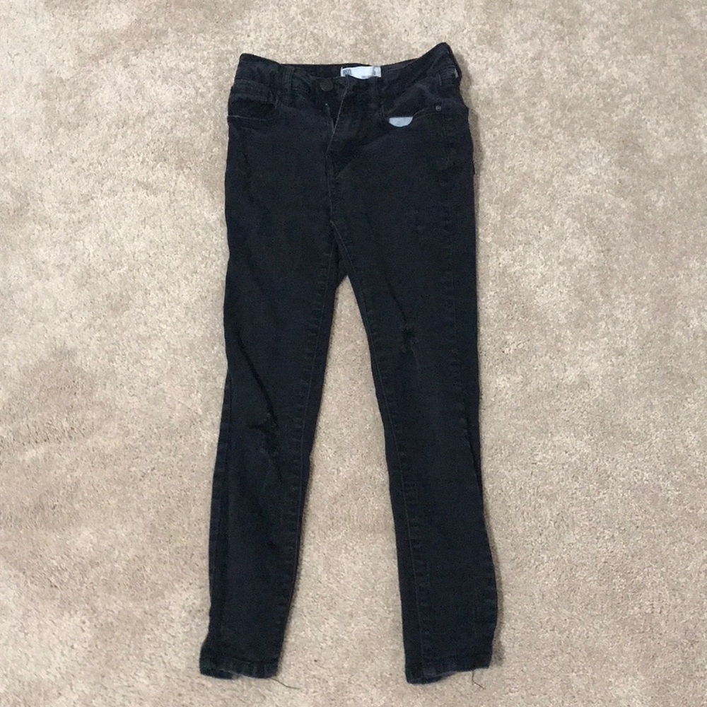 KIDS BLACK RSQ SKINNY HIGH RISE JEANS